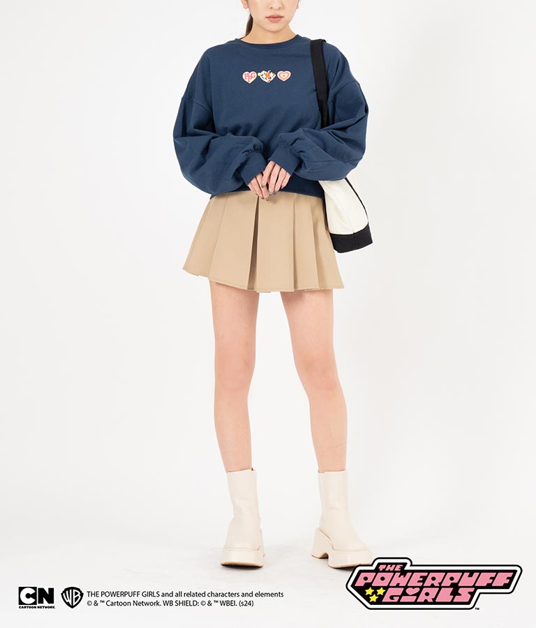 パワーパフ ガールズ ANAP コラボ スウェット トレーナー クロップド丈 裏毛 793-9150