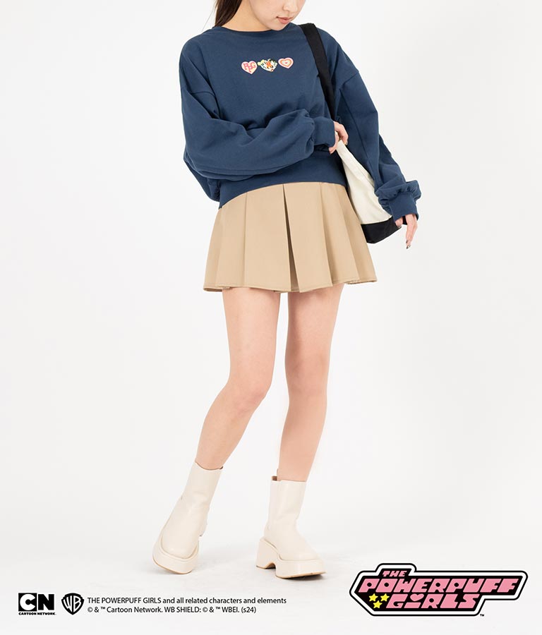 パワーパフ ガールズ ANAP コラボ スウェット トレーナー クロップド丈 裏毛 793-9150