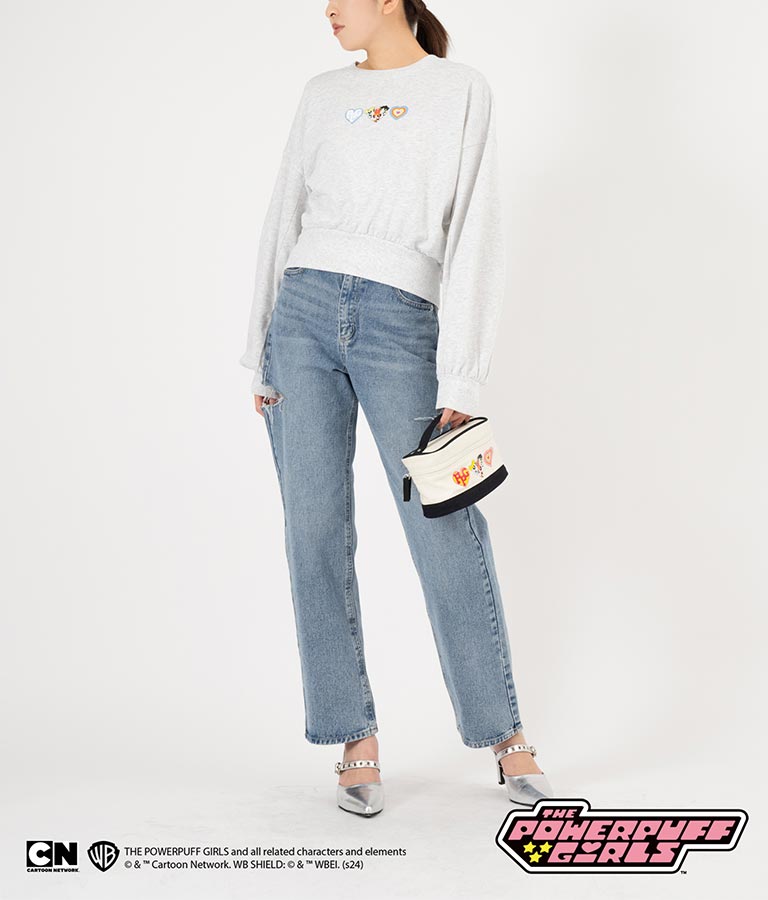 パワーパフ ガールズ ANAP コラボ スウェット トレーナー クロップド丈 裏毛 793-9150