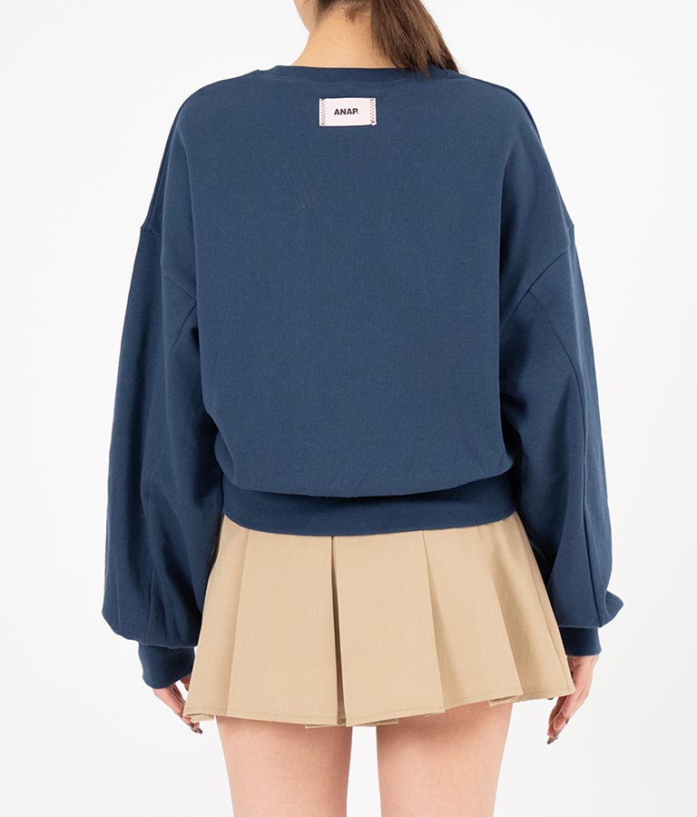 パワーパフ ガールズ ANAP コラボ スウェット トレーナー クロップド丈 裏毛 793-9150