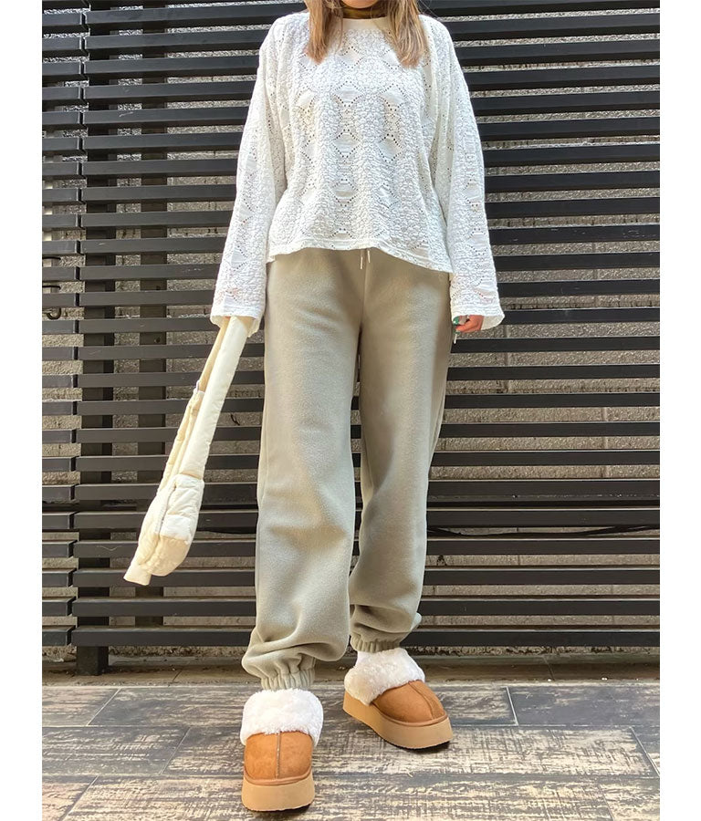 両サイド スリット レース ロンT 793-9073
