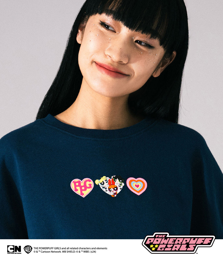 パワーパフ ガールズ ANAP コラボ スウェット トレーナー クロップド丈 裏毛 793-9150