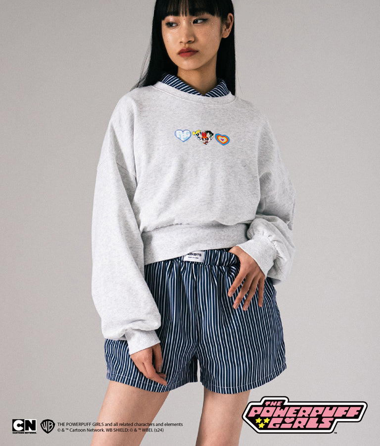 パワーパフ ガールズ ANAP コラボ スウェット トレーナー クロップド丈 裏毛 793-9150