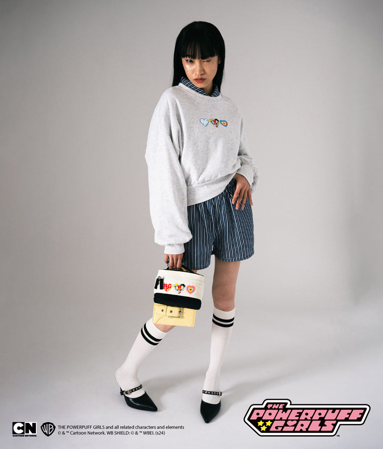 パワーパフ ガールズ ANAP コラボ スウェット トレーナー クロップド丈 裏毛 793-9150