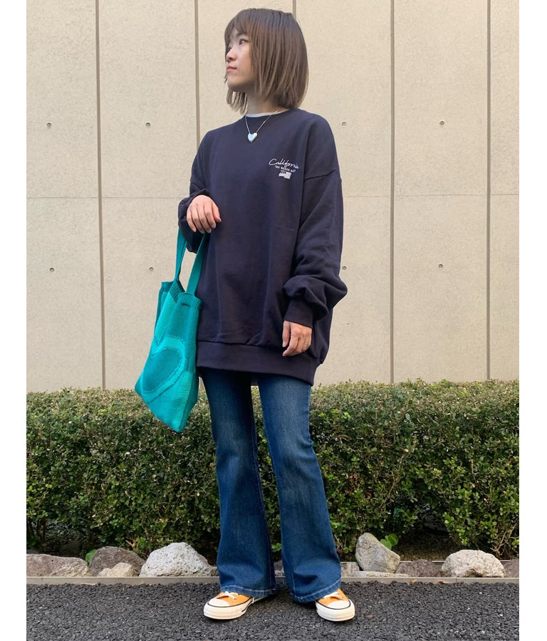 ハートバイカラーニットトートバッグ 819-6658