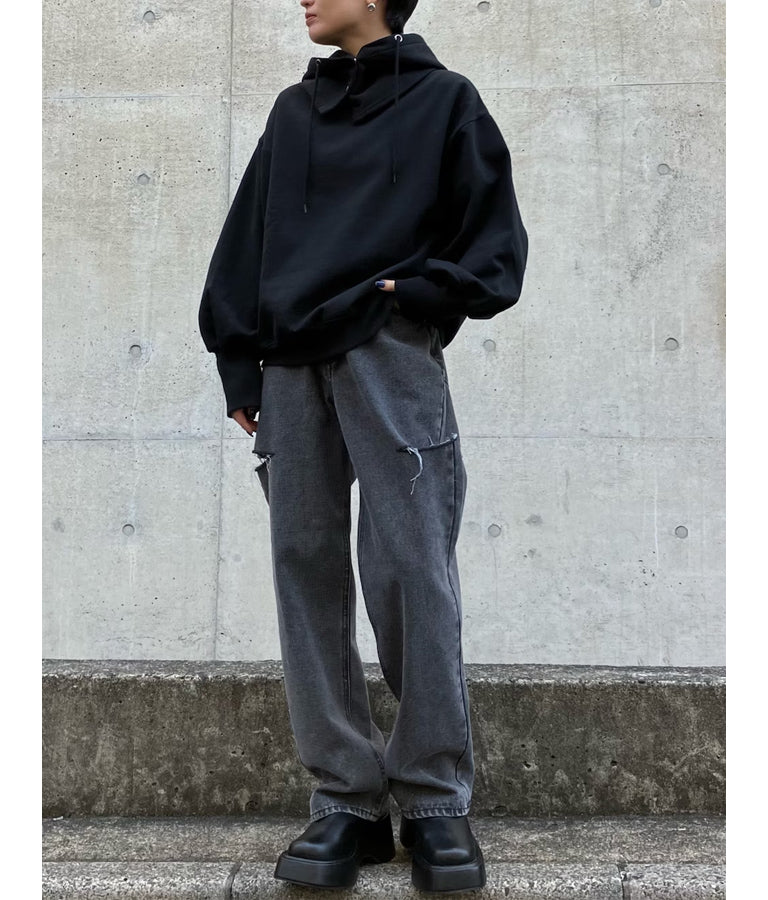 バラクラバ付き 裏起毛 スウェット トレーナー トップス 793-9053