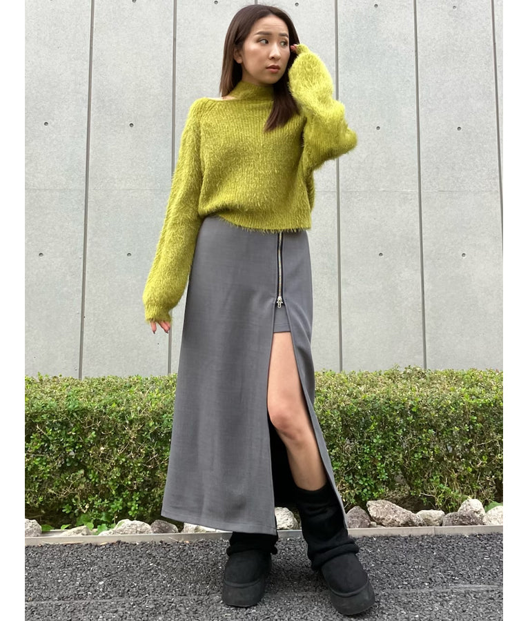 フロント スリット ロング スカート インパンツ付 151-5521