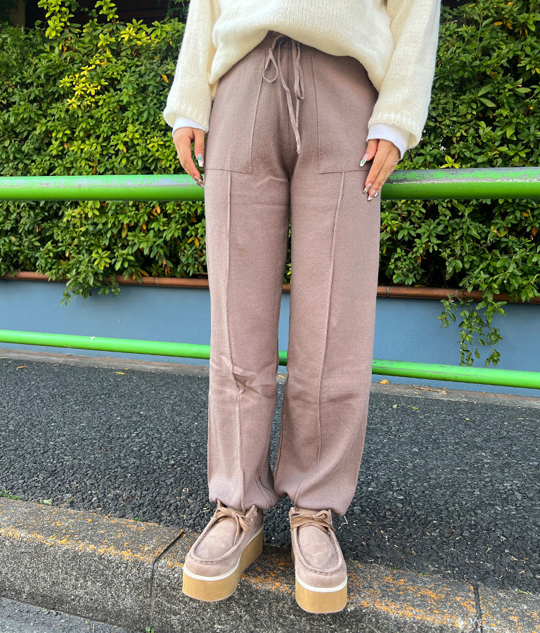 センター ライン ニット ジョガー パンツ 812-6706