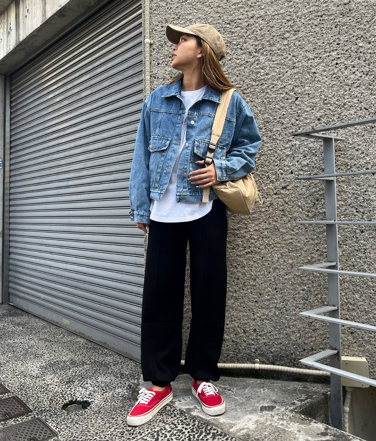 センター ライン ニット ジョガー パンツ 812-6706