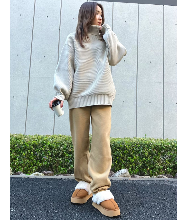 オーバーサイズ タートルネック モチモチ ニット トップス 793-8961
