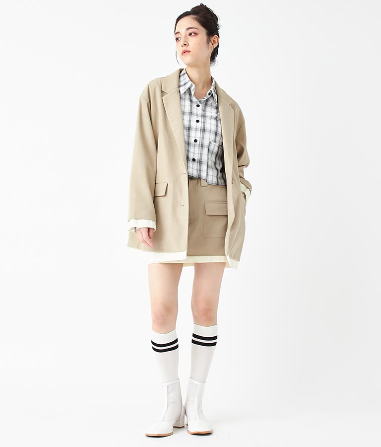 クロップド チェック シャツ 154-5568