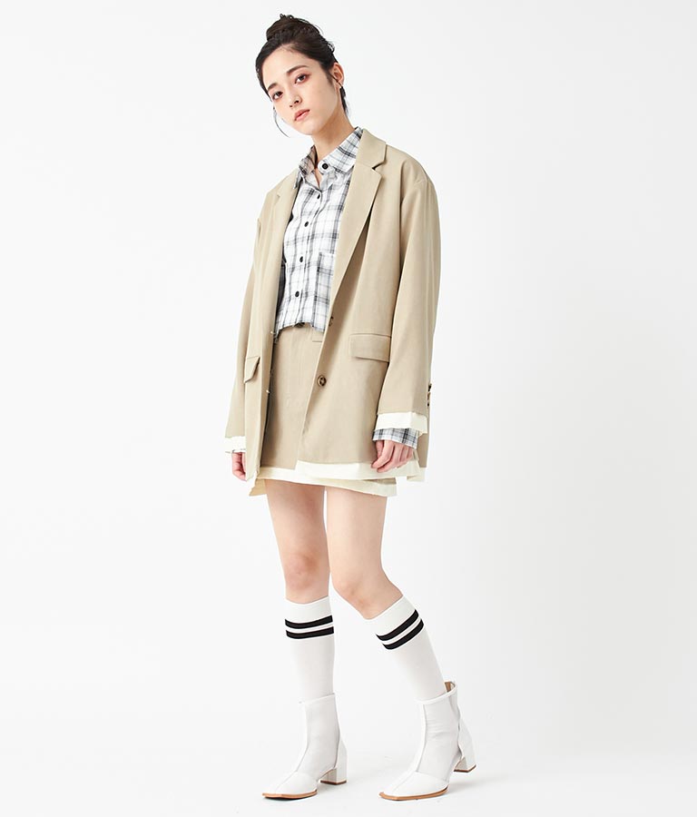 クロップド チェック シャツ 154-5568