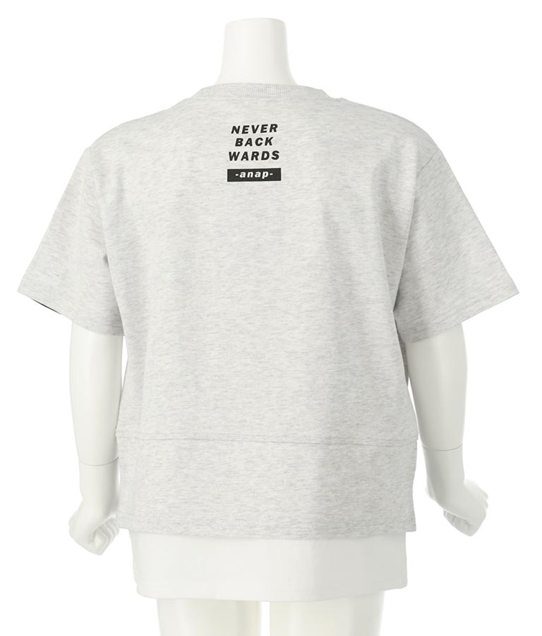 バンダナプリント レイヤード風 Tシャツ 423-3233