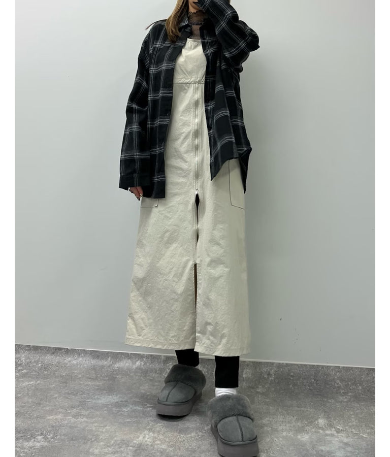 フロントジップミリタリーキャミワンピース 797-9072