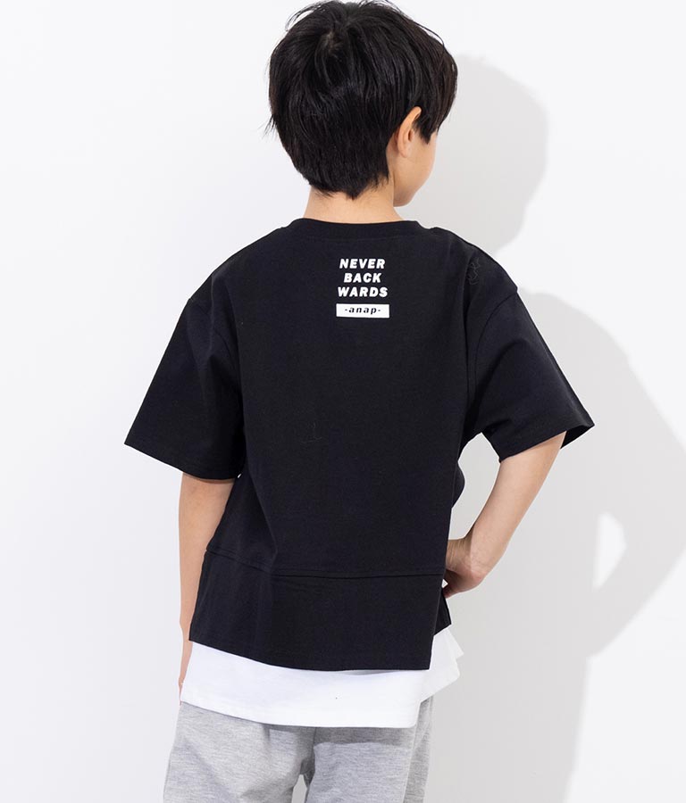バンダナプリント レイヤード風 Tシャツ 423-3233