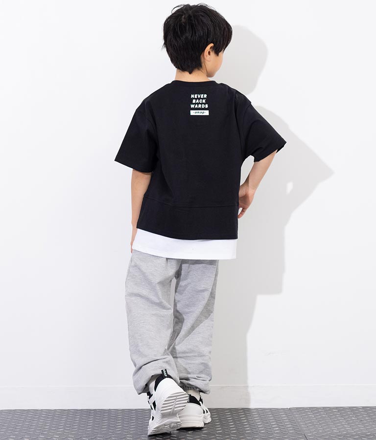 バンダナプリント レイヤード風 Tシャツ 423-3233