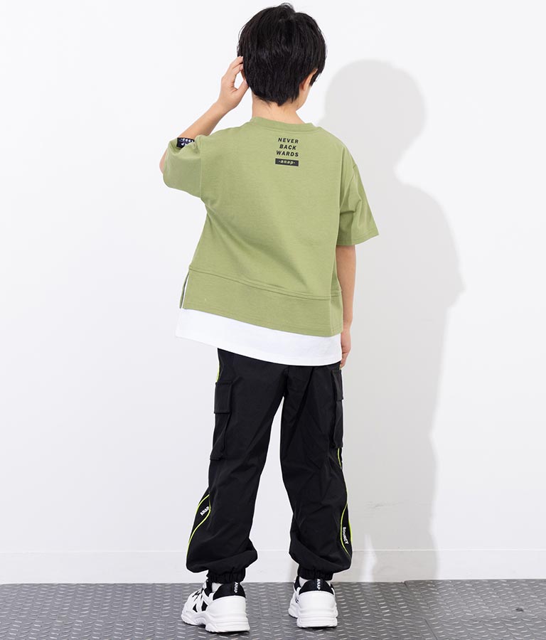 バンダナプリント レイヤード風 Tシャツ 423-3233