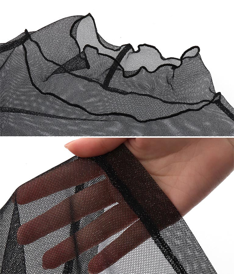 ラメチュール シアー シースルー シャーリング ハイネック 長袖 493-2623