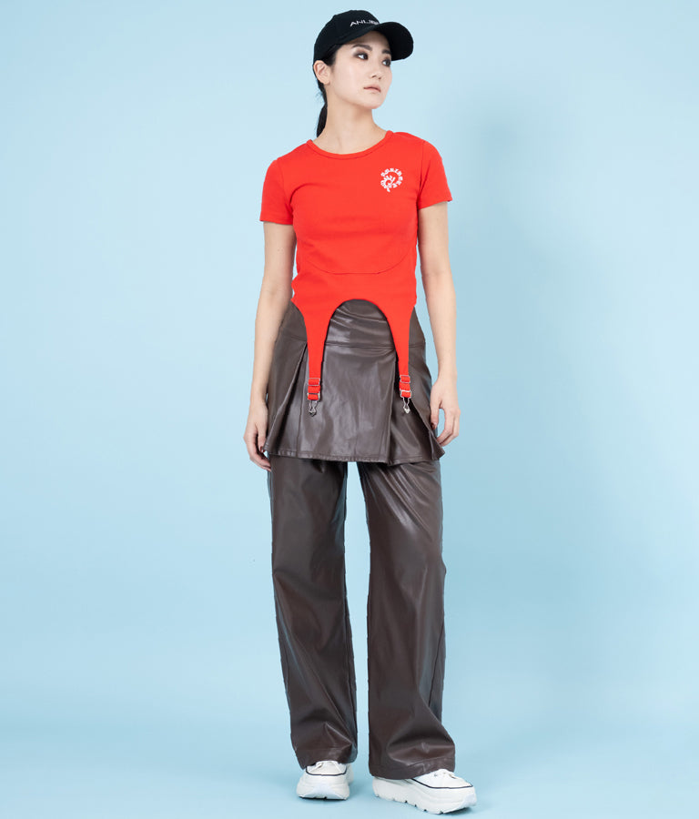 フェイクレザースラックス 30-2078