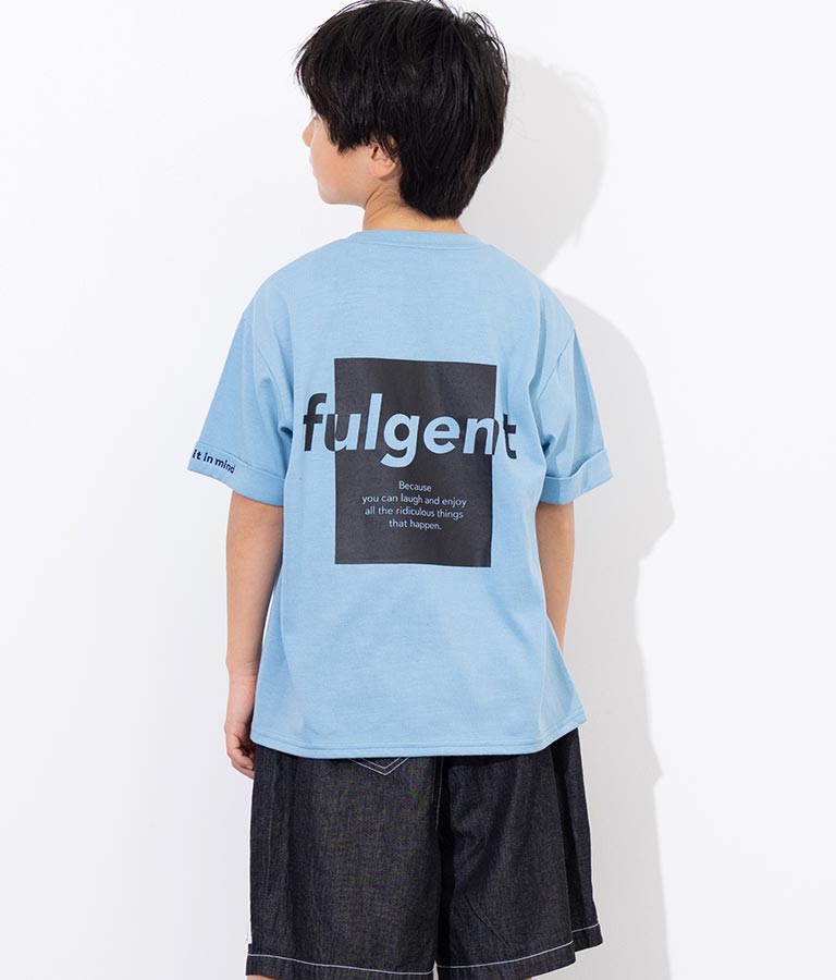 袖ロールアップ プリント ビッグ Tシャツ【親子お揃い】 423-3246