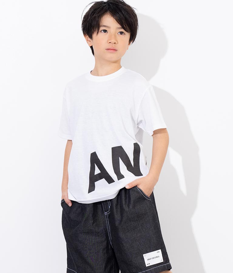ANAP ロゴ 前後 プリント ビッグ Tシャツ 【親子お揃い】
