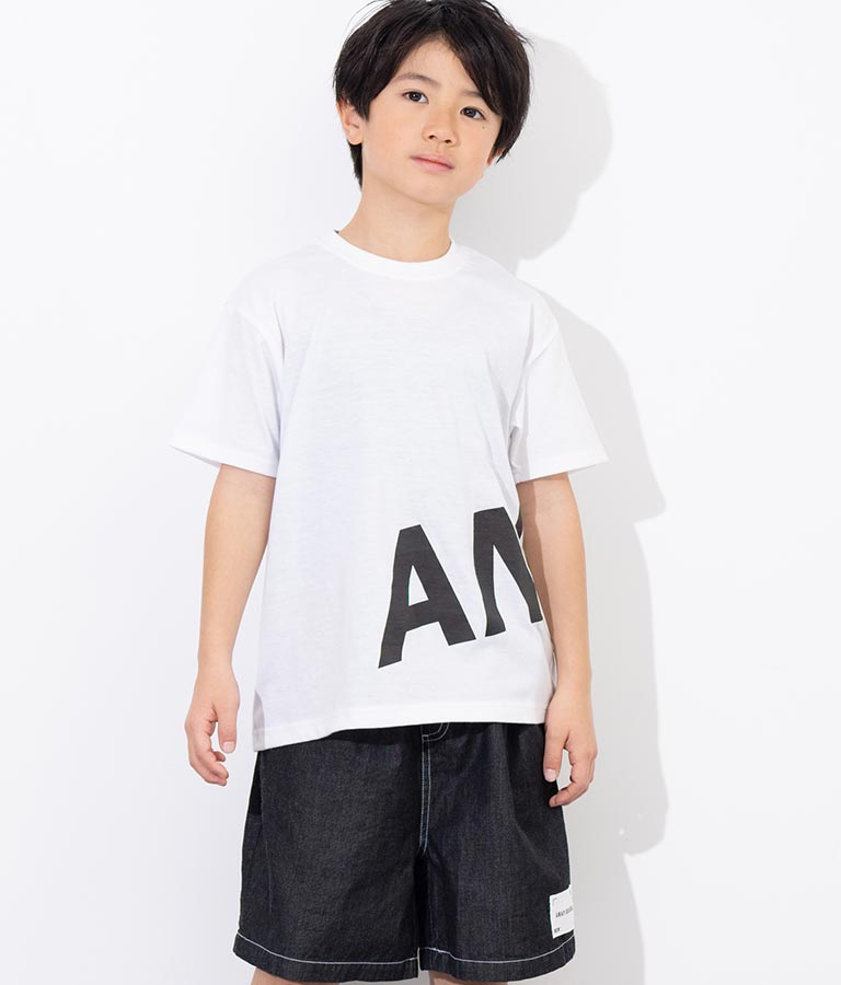ANAP ロゴ 前後 プリント ビッグ Tシャツ 【親子お揃い】 423-3247
