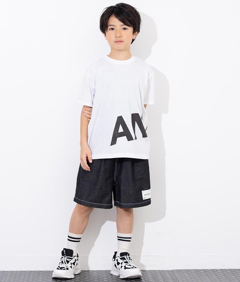 ANAP ロゴ 前後 プリント ビッグ Tシャツ 【親子お揃い】 423-3247