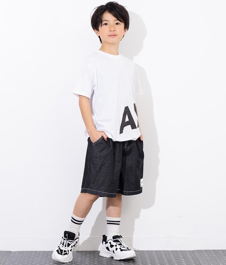 ANAP ロゴ 前後 プリント ビッグ Tシャツ 【親子お揃い】 423-3247