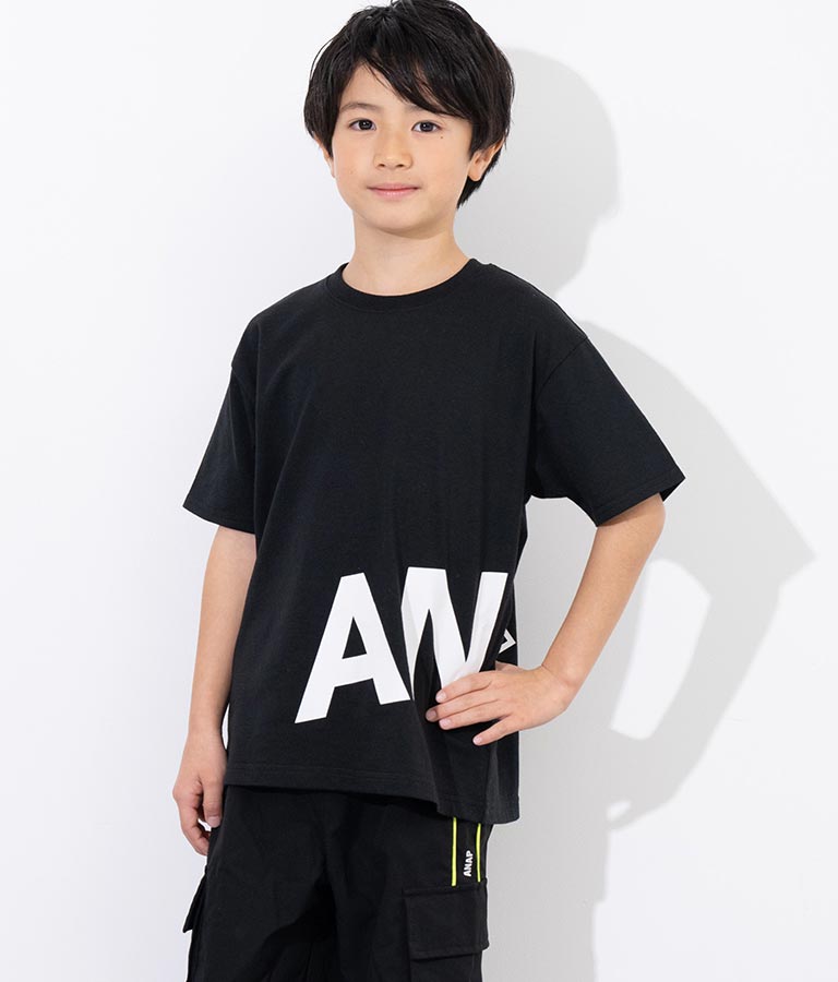 ANAP ロゴ 前後 プリント ビッグ Tシャツ 【親子お揃い】 423-3247