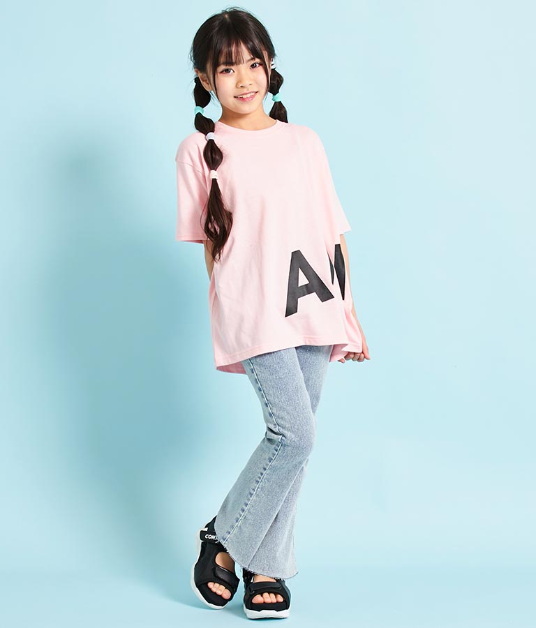 ANAP ロゴ 前後 プリント ビッグ Tシャツ 【親子お揃い】 423-3247