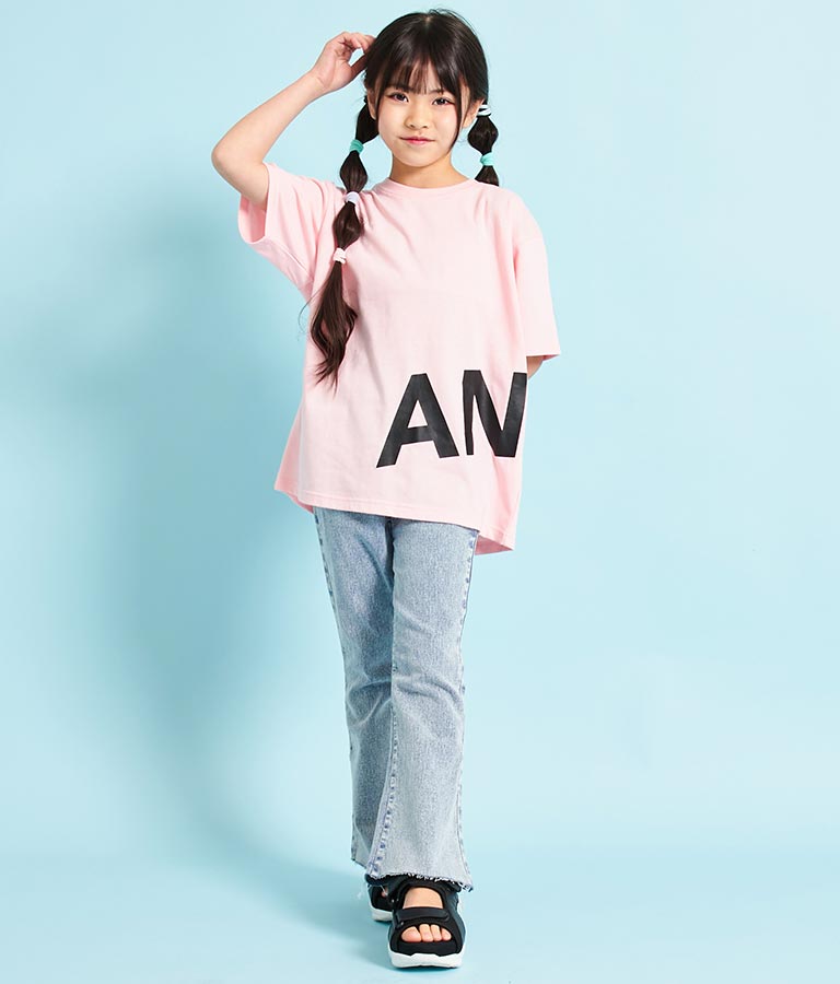 ANAP ロゴ 前後 プリント ビッグ Tシャツ 【親子お揃い】 423-3247