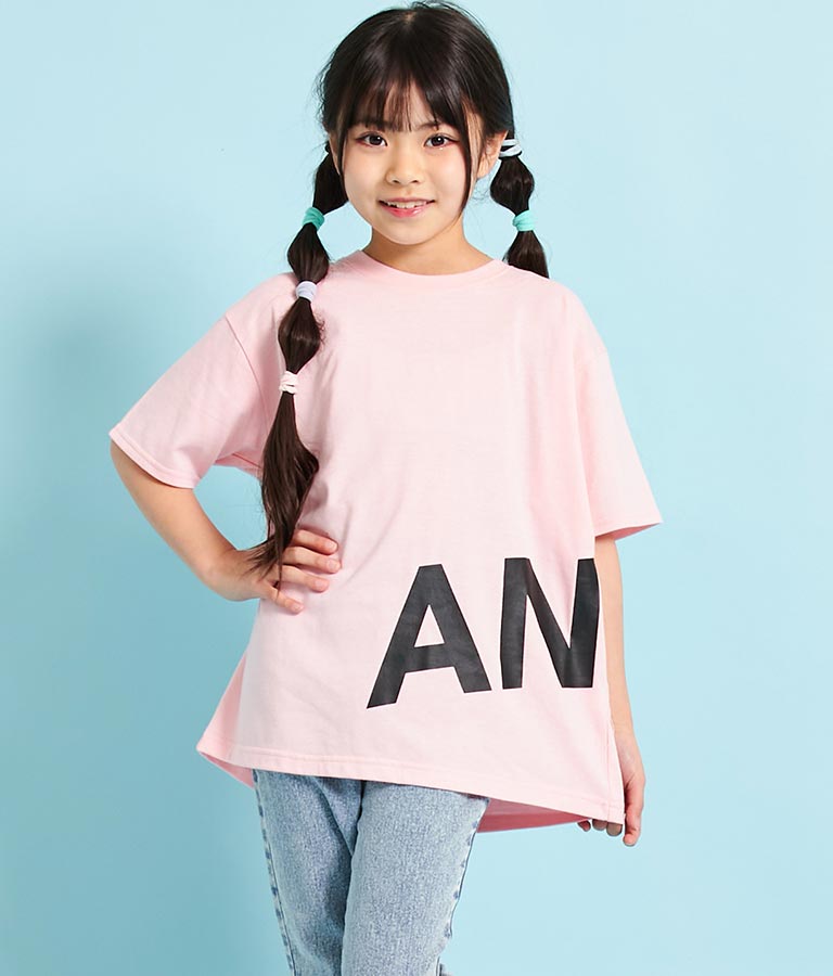 ANAP ロゴ 前後 プリント ビッグ Tシャツ 【親子お揃い】 423-3247