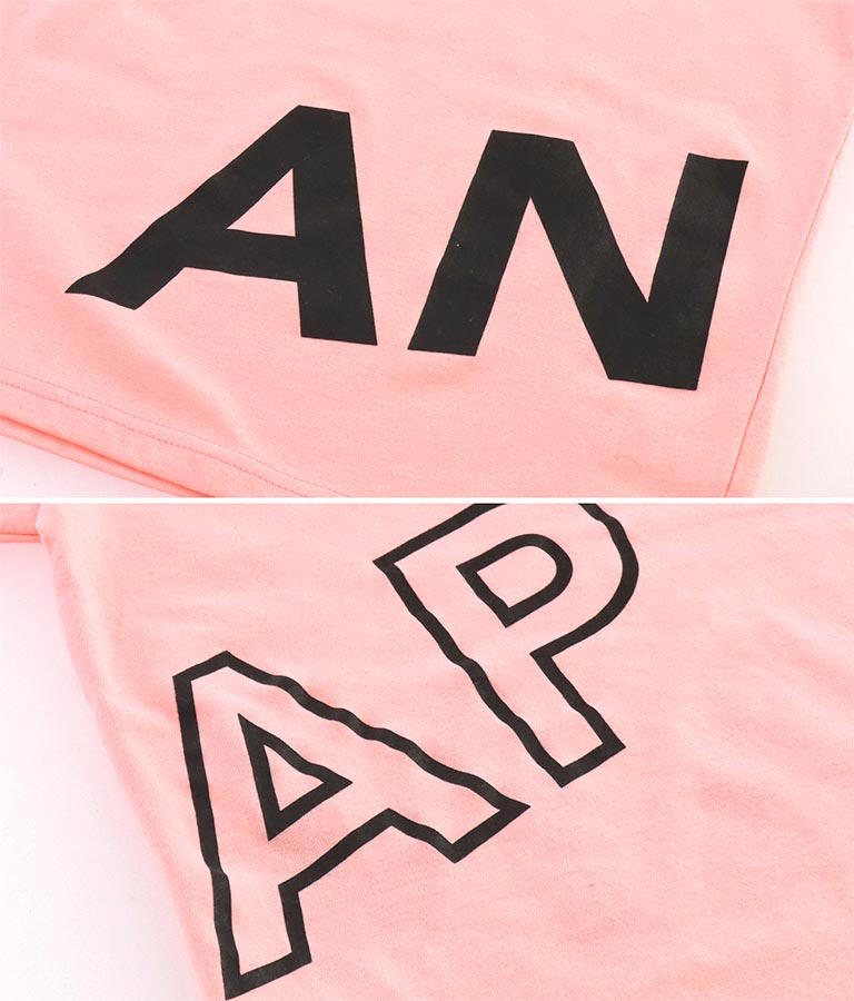 ANAP ロゴ 前後 プリント ビッグ Tシャツ 【親子お揃い】 423-3247