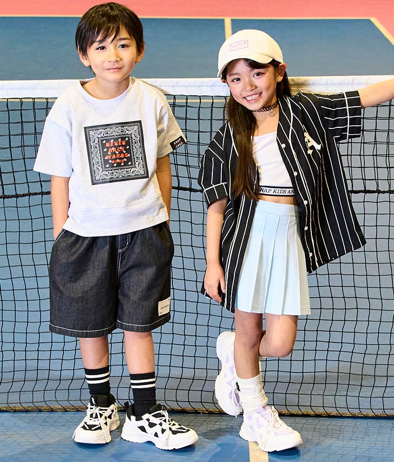 バンダナプリント レイヤード風 Tシャツ 423-3233