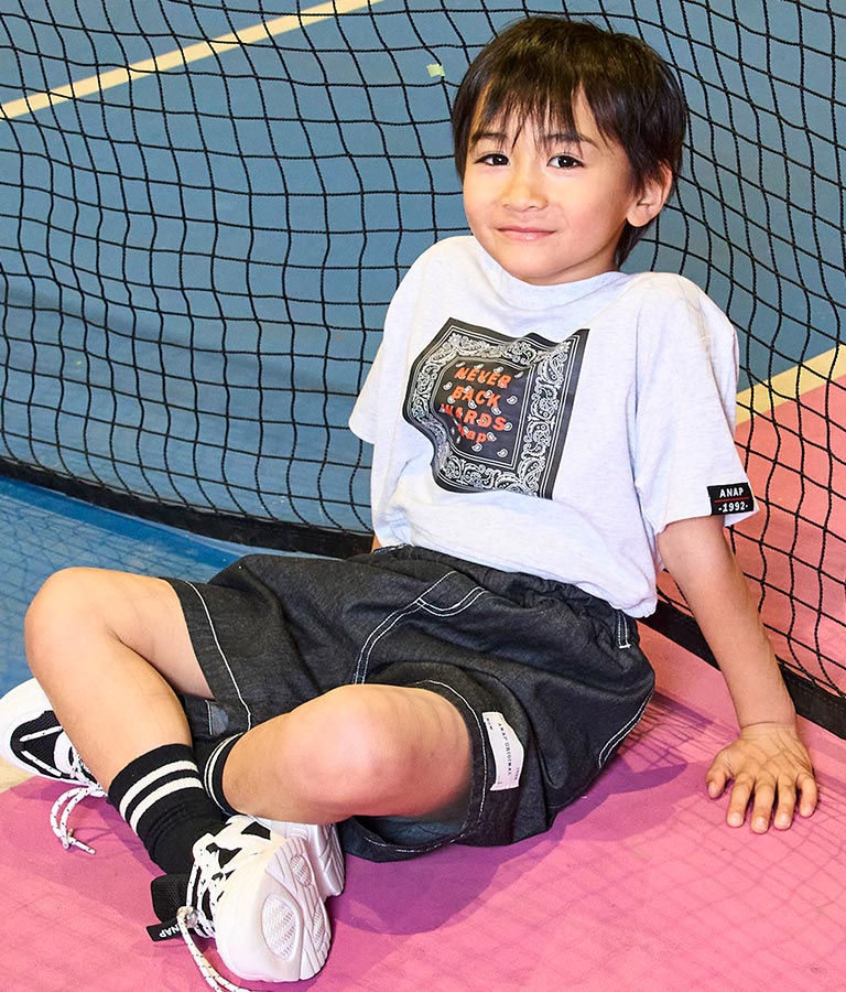 バンダナプリント レイヤード風 Tシャツ 423-3233