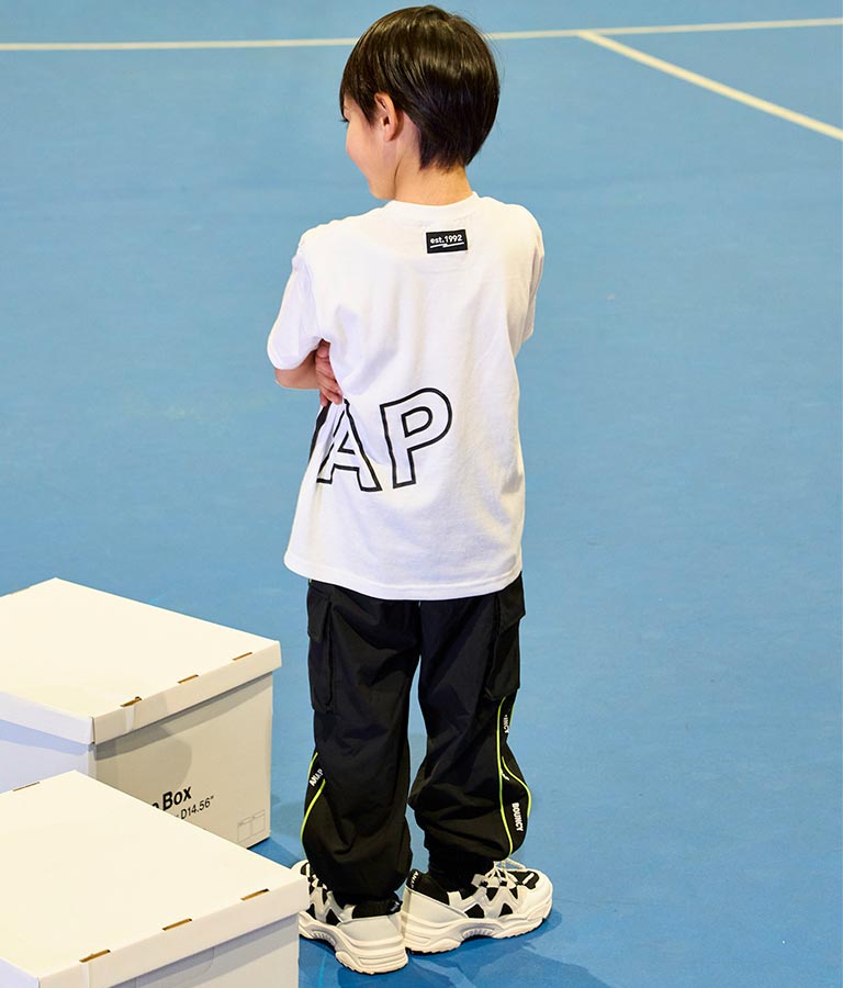 ANAP ロゴ 前後 プリント ビッグ Tシャツ 【親子お揃い】 423-3247
