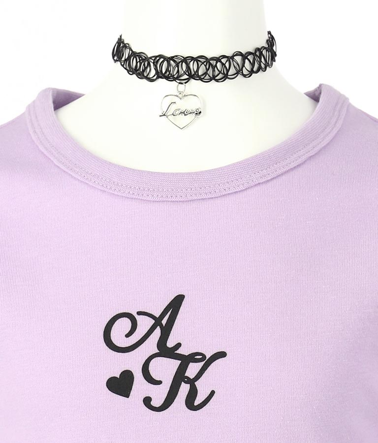 チョーカー 付 シンプル メロー Tシャツ 423-3253