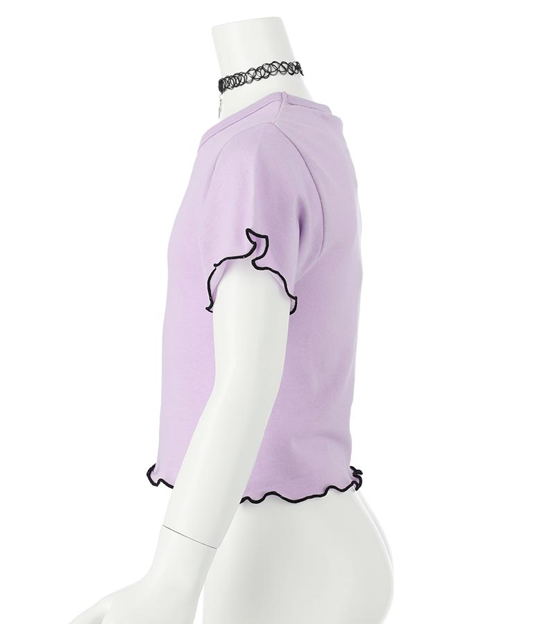 チョーカー 付 シンプル メロー Tシャツ 423-3253