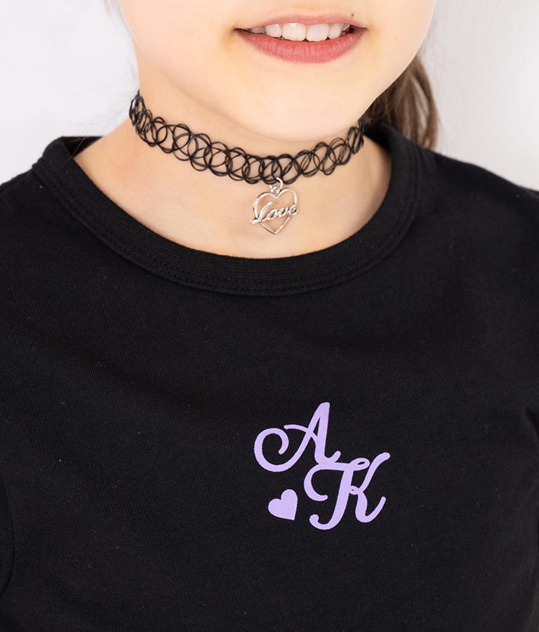 チョーカー 付 シンプル メロー Tシャツ 423-3253
