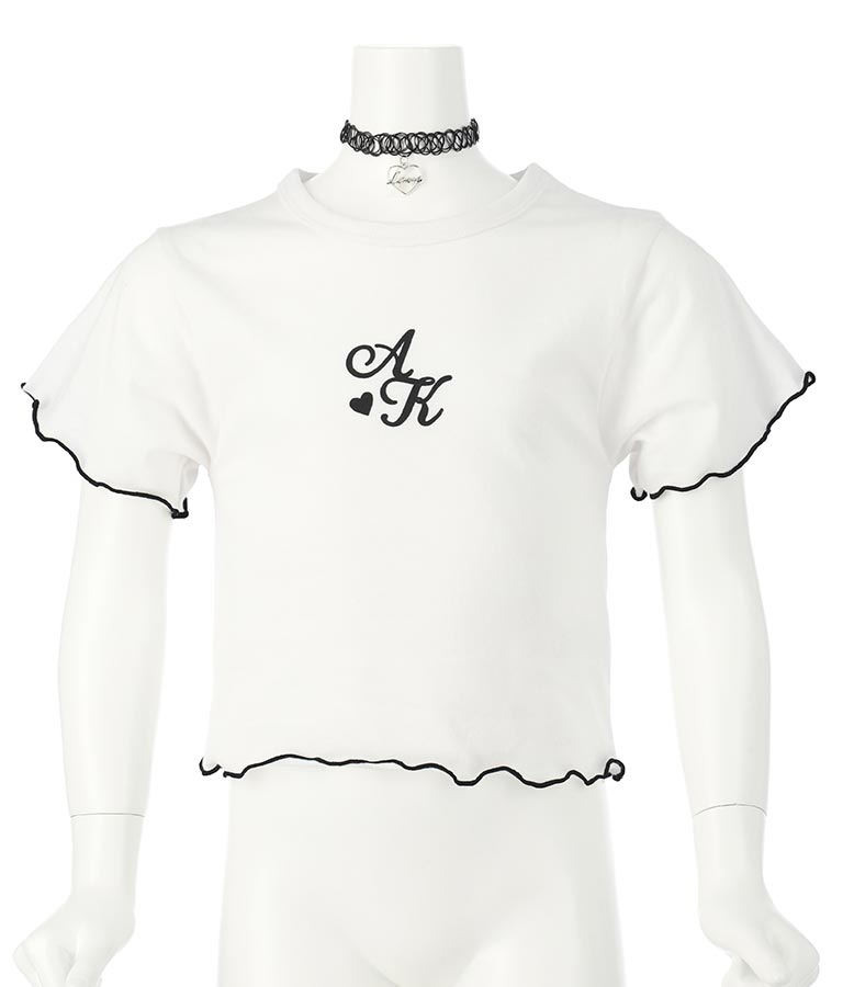 チョーカー 付 シンプル メロー Tシャツ 423-3253