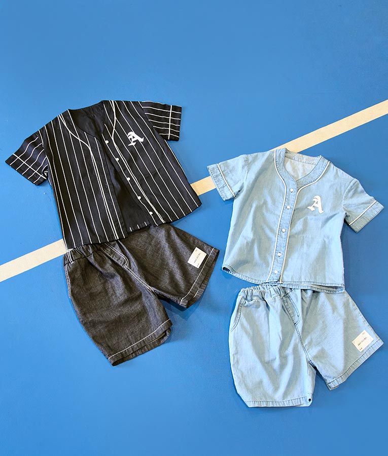 ベースボール 風 半袖 シャツ 424-3249
