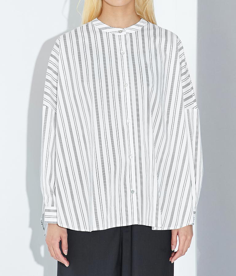 スパンバック ギャザーデザイン ブラウス シャツ 長袖 363-9310