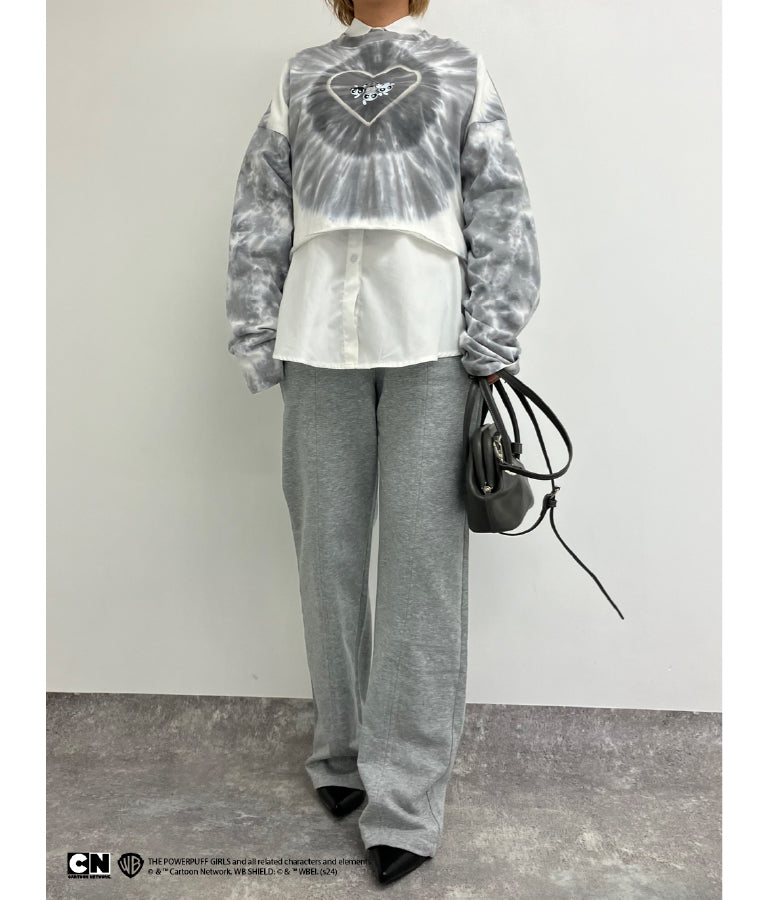 パワーパフ ガールズ ANAP コラボ タイダイ柄 トップス クロップド丈 ロングスリーブ Tシャツ ロンT 793-9151