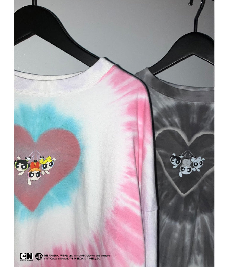 パワーパフ ガールズ ANAP コラボ タイダイ柄 トップス クロップド丈 ロングスリーブ Tシャツ ロンT 793-9151
