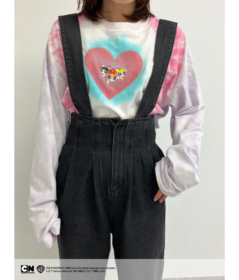 パワーパフ ガールズ ANAP コラボ タイダイ柄 トップス クロップド丈 ロングスリーブ Tシャツ ロンT 793-9151