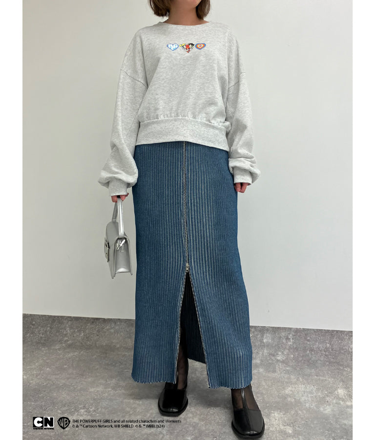 パワーパフ ガールズ ANAP コラボ スウェット トレーナー クロップド丈 裏毛 793-9150