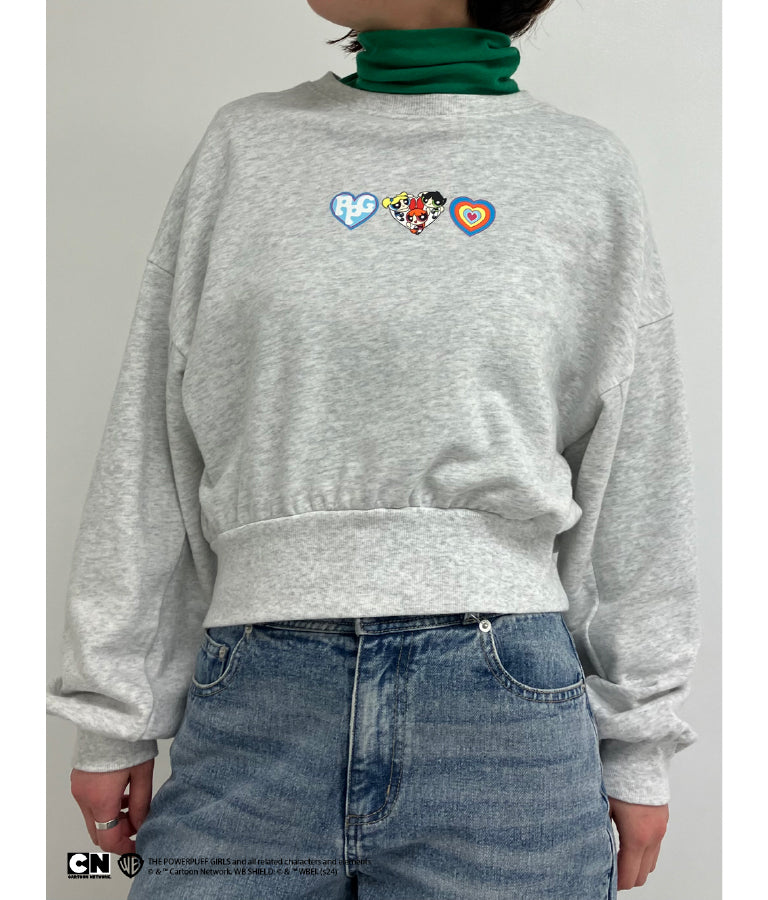 パワーパフ ガールズ ANAP コラボ スウェット トレーナー クロップド丈 裏毛 793-9150