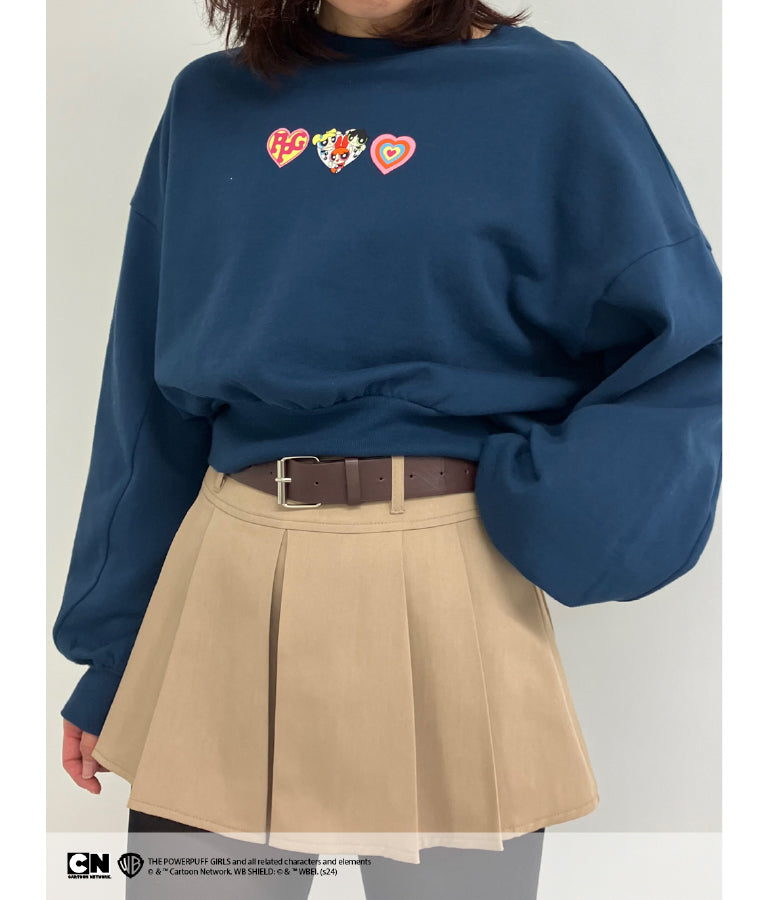 パワーパフ ガールズ ANAP コラボ スウェット トレーナー クロップド丈 裏毛 793-9150