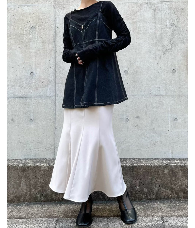 ダブルジップデニムキャミソール 153-5502