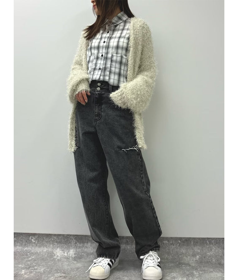 クロップド チェック シャツ 154-5568